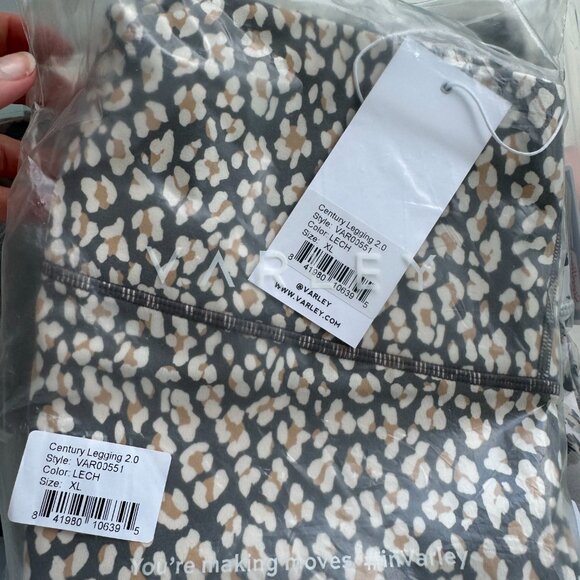 Varley Century Legging High Rise Leggings Lead Cheetah Strech Gray Pant XL NEW - Picture 6 of 9